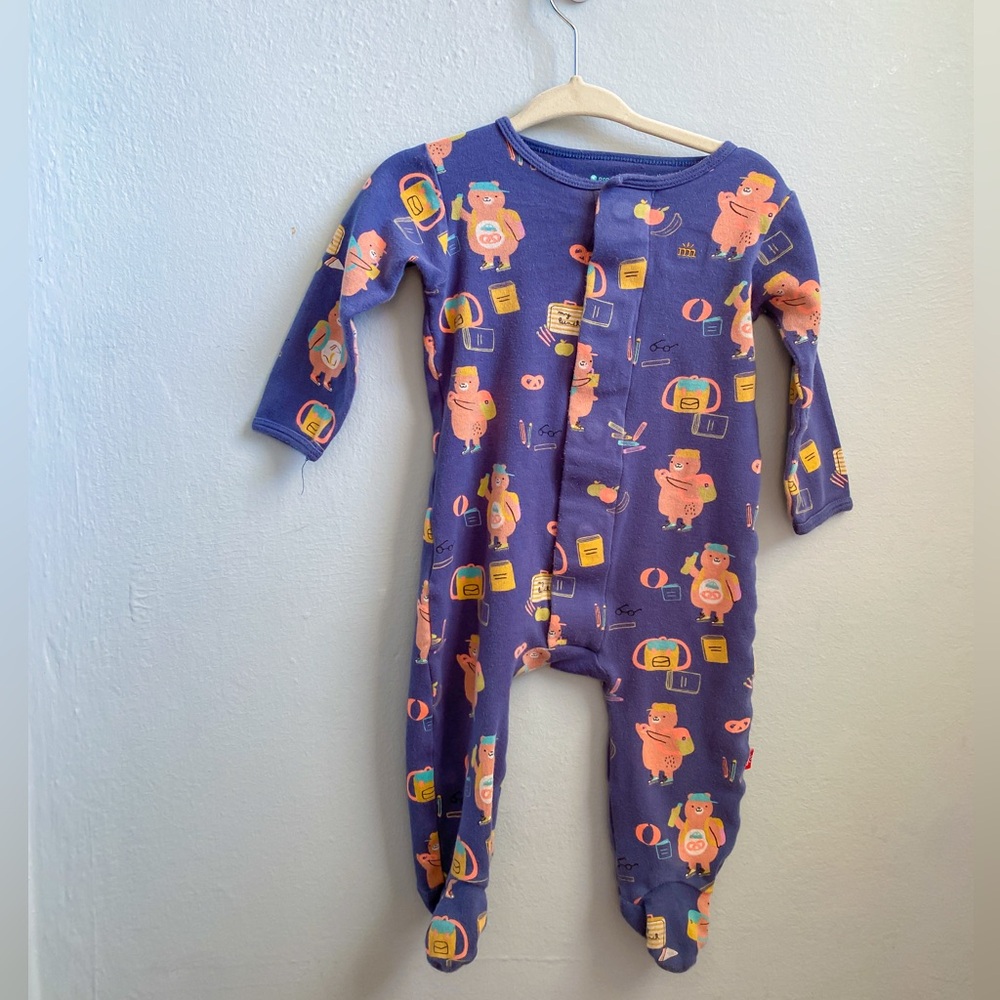 Magnetic Me Organic Cotton Bear Print Footie
